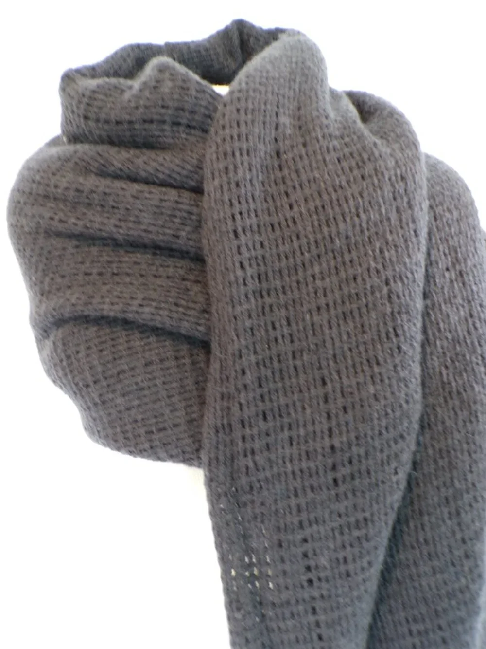 Bajra Merino Handmade in Nepal 100% Wool Scarf Shawl Wrap Charcoal NWT 56